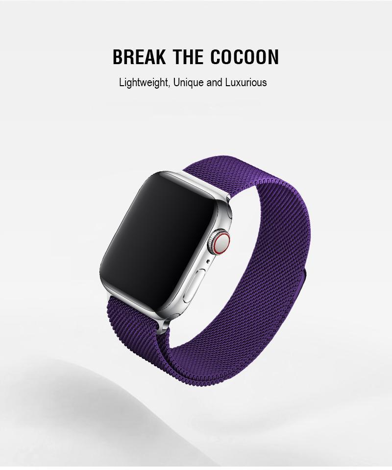 Deep Purple Milanese Apple Watch Band