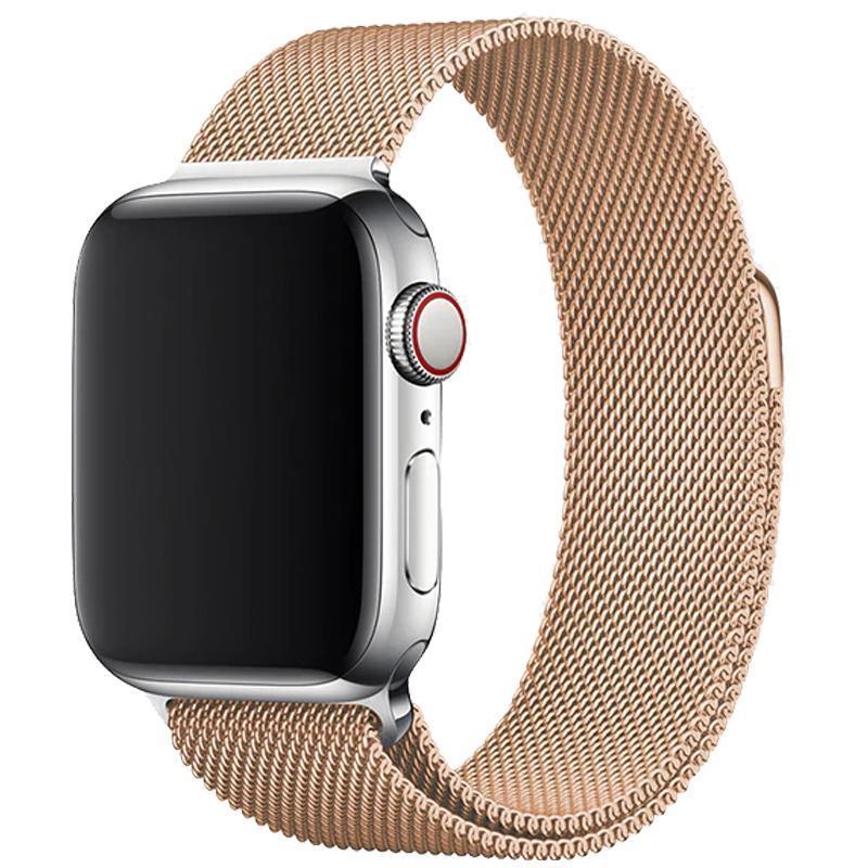 Antique Gold Milanese Stainless Steel Apple Watch Band