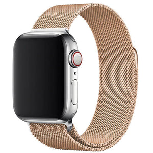 Antique Gold Milanese Stainless Steel Apple Watch Band
