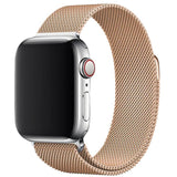 Antique Gold Milanese Stainless Steel Apple Watch Band