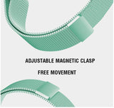 Teal Green Milanese Apple Watch Band