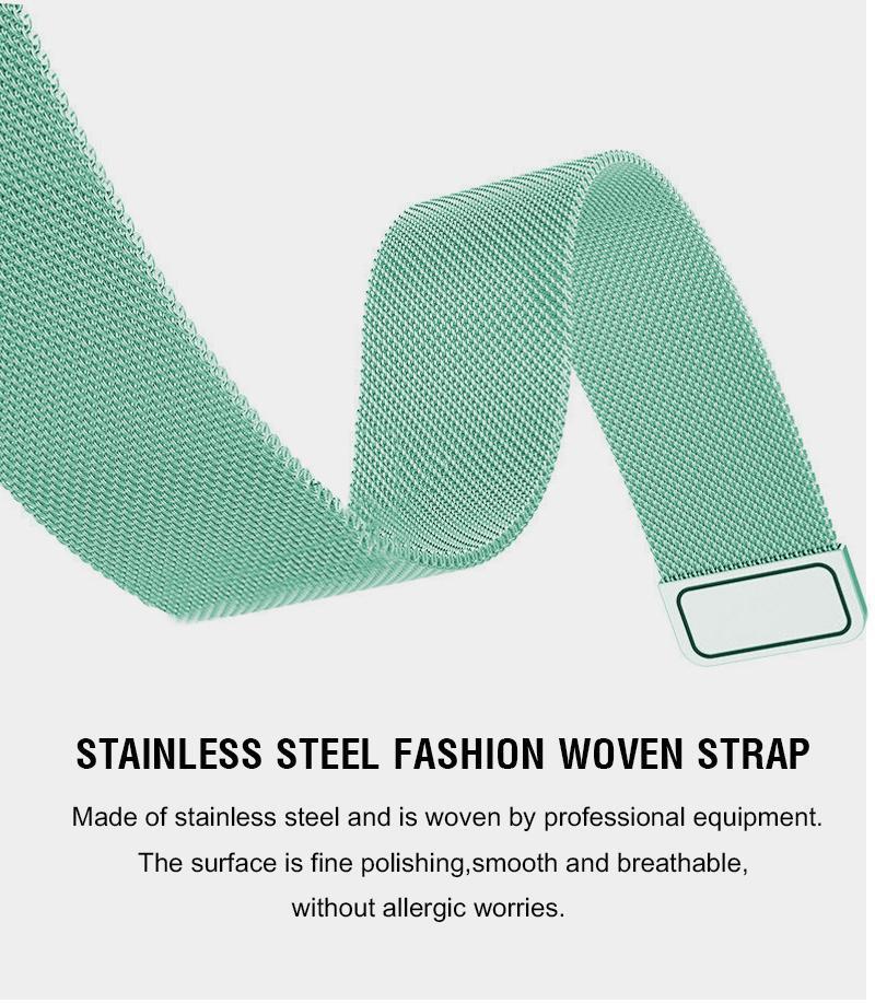 Teal Green Milanese Apple Watch Band