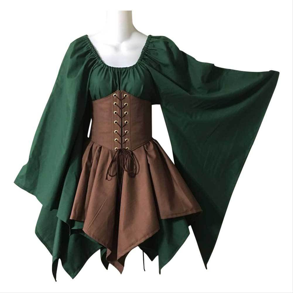 Women Medieval Costume Woodland Wood Elf Fairy Fantasy Waist Cincher C jetechband Women Medieval Costume Woodland Wood Elf Fairy Fantasy Waist Cincher C jetechband
