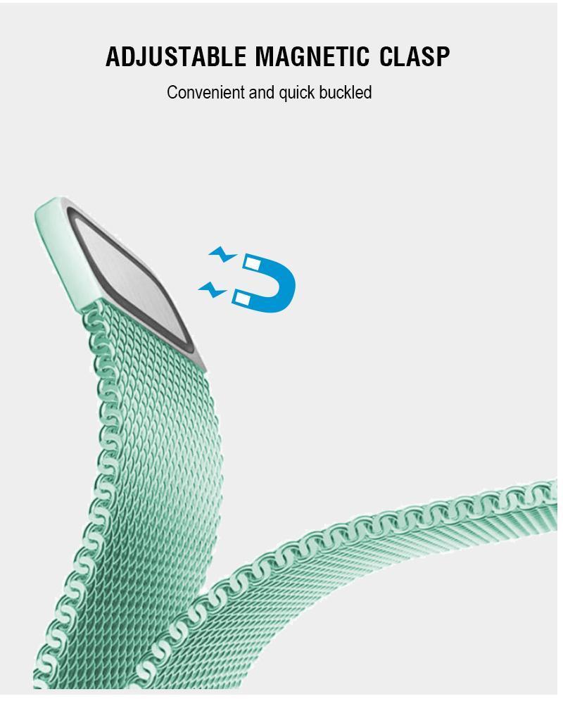 Teal Green Milanese Apple Watch Band