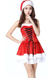Women's Velvet Christmas Santa Fancy Dress