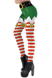 Women Digital Print Ugly Christmas High Waist Stretchy Leggings Tights
