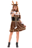 Women Christmas Elk Cosplay Costume Dress