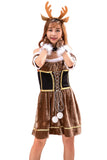 Women Christmas Elk Cosplay Costume Dress