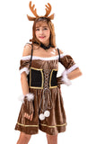 Women Christmas Elk Cosplay Costume Dress