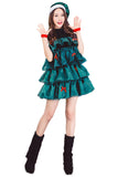 Women's Sleeveless Halter Sexy Christmas Tree Dress