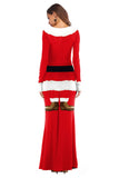 Christmas Party Long Dress  Women Santa Claus Costume