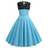 Women's Audrey Hepburn Rockabilly Vintage Dress 1950s Retro Cocktail Swing Party Dress