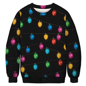 Women Sweatshirt 3D Print Christmas Autumn Hoodie Casual Design Long Sleeve O-Neck Pullover Sweatshirt