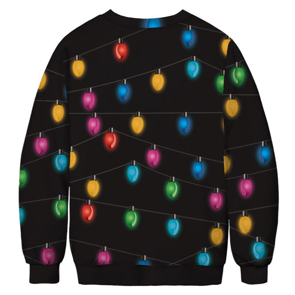 Women Sweatshirt 3D Print Christmas Autumn Hoodie Casual Design Long Sleeve O-Neck Pullover Sweatshirt
