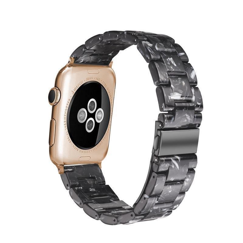 Black Bloom Resin Band For Apple Watch