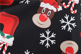 Christmas Vintage Dress, Women Elegant Long Sleeve Print Dresses