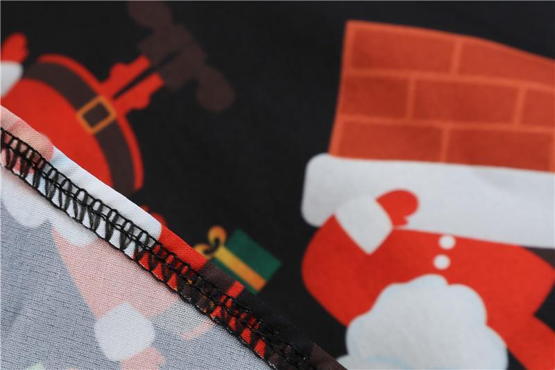 Christmas Vintage Dress, Women Elegant Long Sleeve Print Dresses