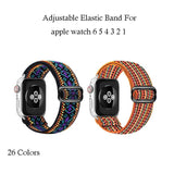 Bohemia Elastic Nylon Loop Band For Apple Watch 6 38mm 40mm 42mm 44mm Watch Adjustable Elastic Strap For Iwatch Series 6 5 4 3