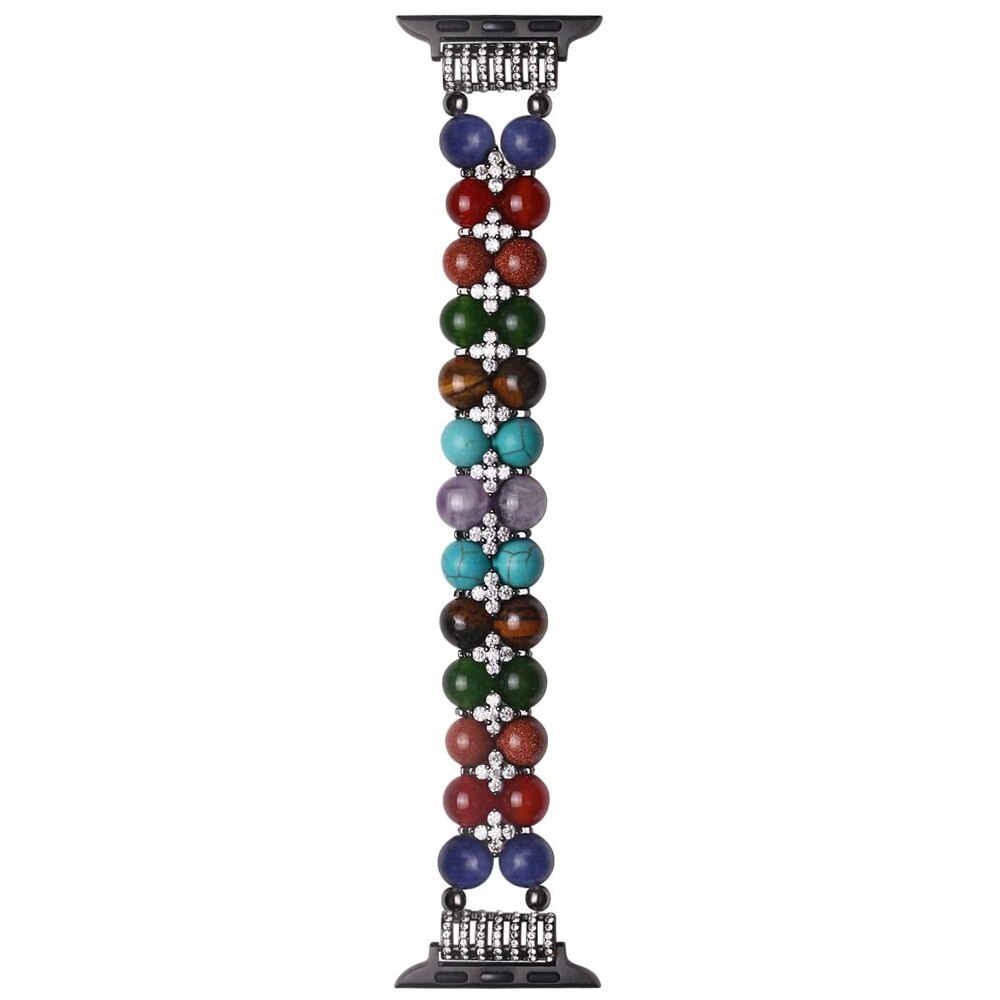Jewelry Wristband Strap for Apple Watch Band Beaded 38mm/40mm Women Stretchy Bracelet 42mm/44mm Iwatch SE Series 6/5/4/3 Bling