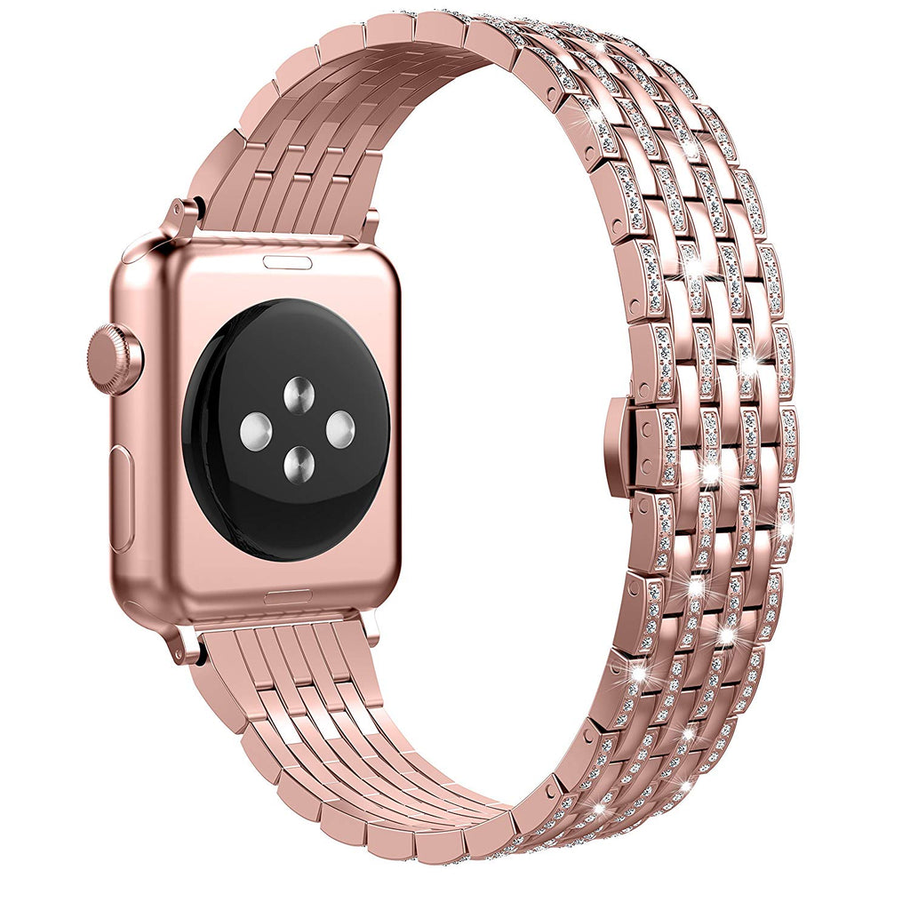 Luxury Diamond Case+Stainless Steel strap For Apple Watch