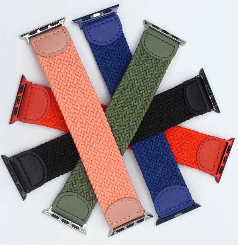 Nylon Elastic Strap for Apple Watch 6 Se Band for IWatch Serie 5 4 3 Bands Belt Bracelet Braided Solo Loop 38mm 40mm 42mm 44mm