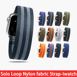 Braided Solo Loop Nylon Bands for Apple Watch Band 44mm 40mm 38mm 42mm for IWatch Series 6 SE 5 4 3 Elastic Fabric Bracelet