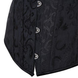Women Gothic Sexy Satin Floral Overbust Corset Bustier Lingerie Body Shaper Waist Cincher Bridal Steel Boned Corset Top