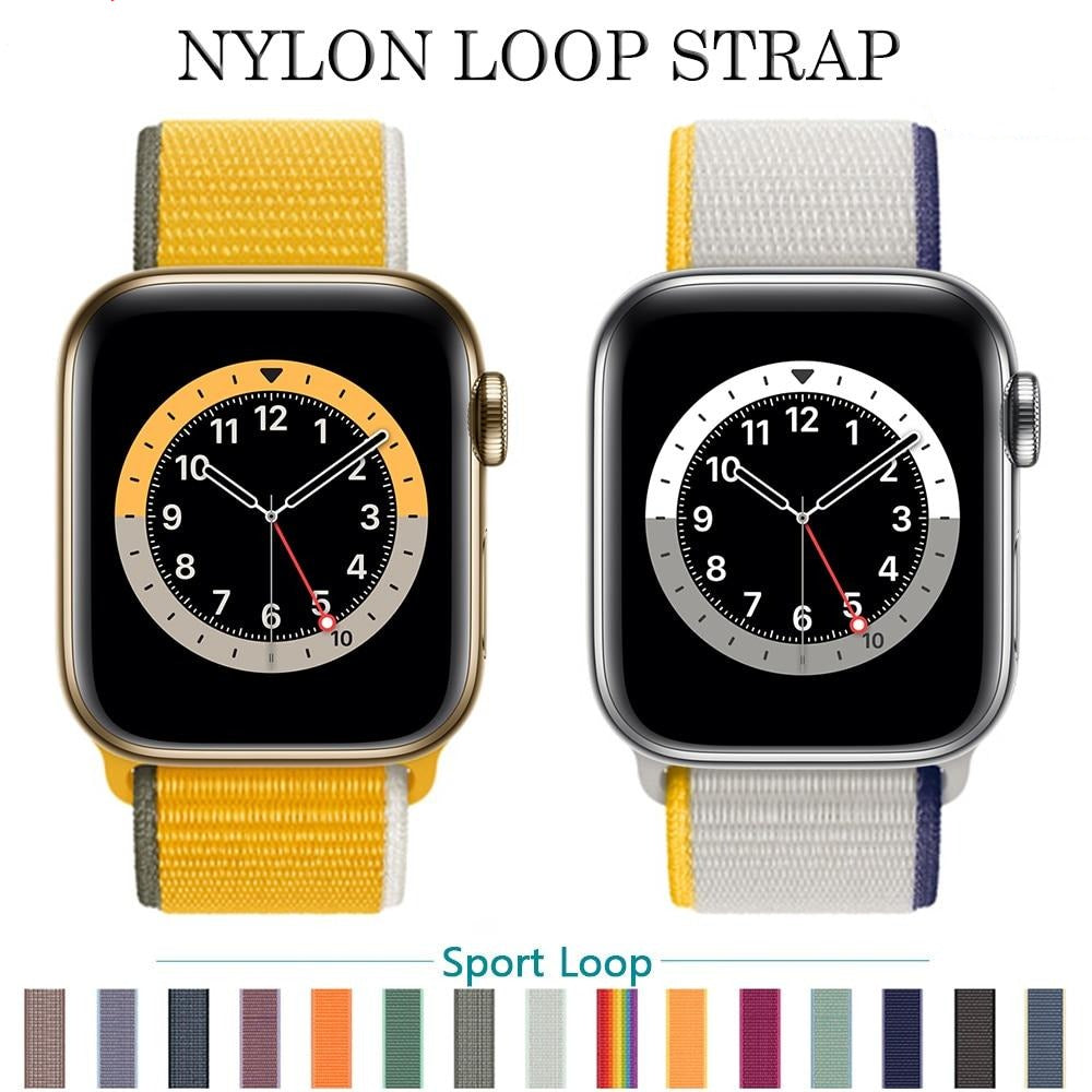 Nylon Loop Strap For Apple Watch 6/SE/5/4 42MM 44MM Band Replacement Wristband For iwatch 3/2/1 38MM 40MM Bracelet Accessories