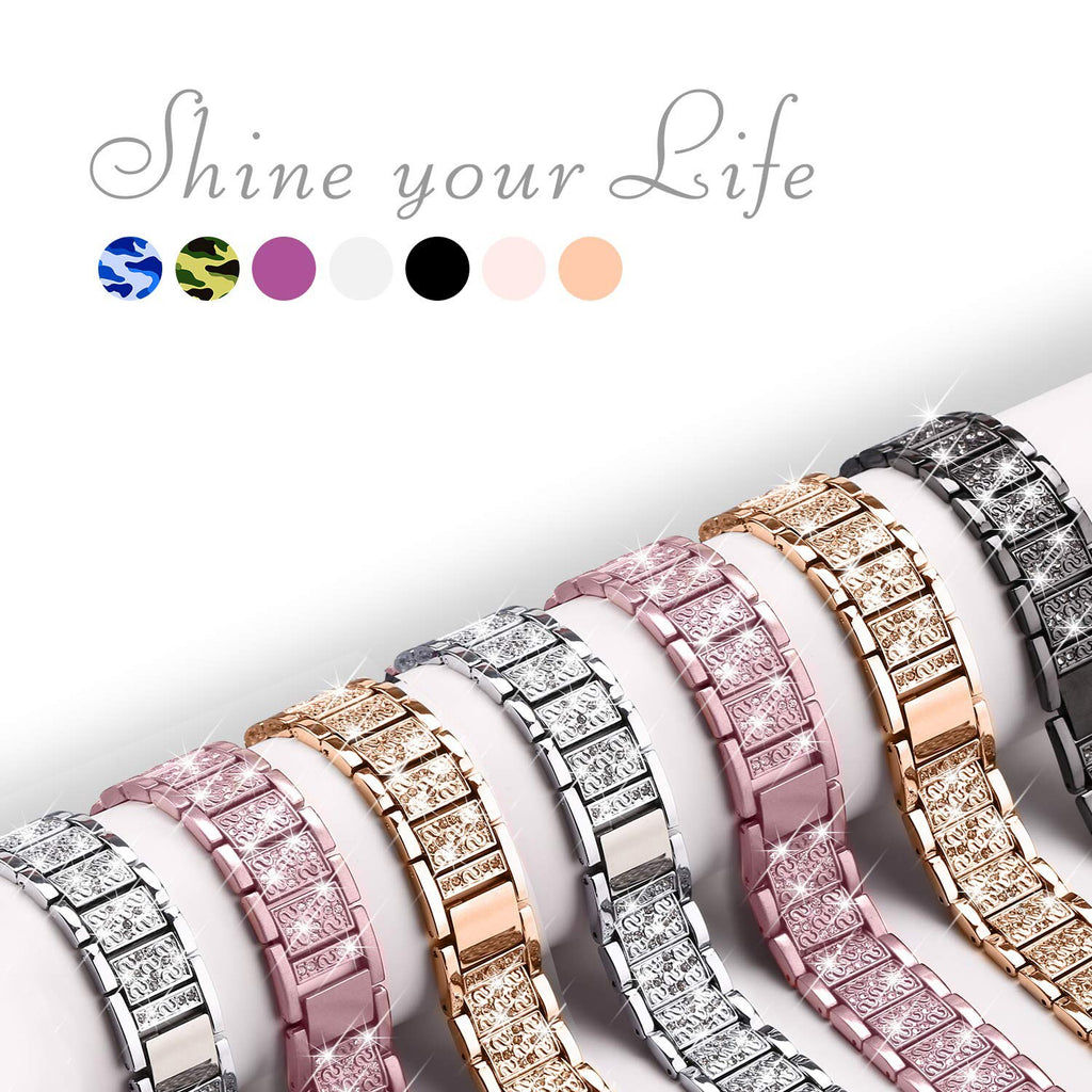 Diamond Band + case For Apple Watch 40mm 44mm 38mm 42mm iWatch series 5 4 3 2 1 bracelet apple watch stainless steel strap women