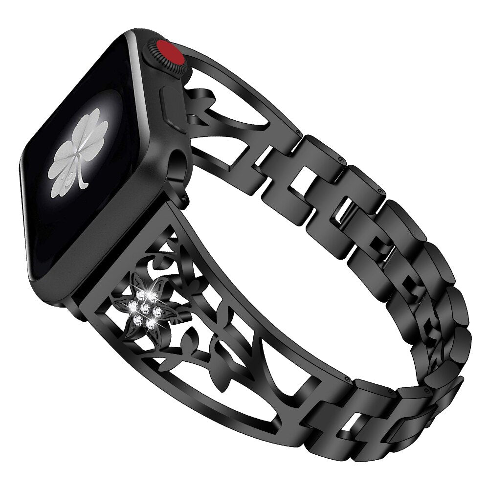New Diamond Band For Apple Watch Bracelet Stainless Steel Strap