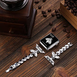Women Jewelry Metal Strap for Apple Watch Band 6 44mm 40mm 38mm 42mm Bee Diamond Belt for iWatch Bands Serie SE 6 5 4 3 Bracelet