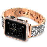 Rhinestone Diamond Stainless Steel Loop strap For apple watch band 44mm 40mm Metal Bracelet For iwatch Series 4/3/2/1 38mm 42mm