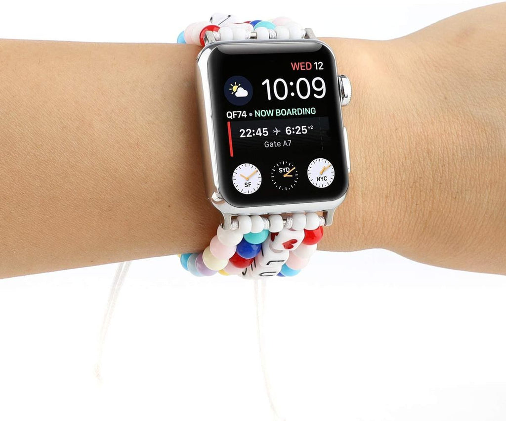 Lucky Beading Watch Band Strap Compatible with Apple Watch 38/40/42/44mm for iWatch Series 1/2/3/4/5