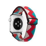 Nylon Strap For Apple Watch Strap 44/40/42/38mm Bohemia Braid Adjustable Elastic Band Bracelet iWatch Series 6 SE 5 4 3 2 1