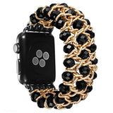 Handmade Pomegranate Shape Agate Beads Elastic Band for Apple Watch 5 40MM 44MM Watch Bracelet For iwatch Series 4/3/2 38mm 42mm