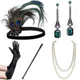 1920s Retro Sequin Tassel Dress Pin Bead Tassel Party Dinner Dress With Accessories