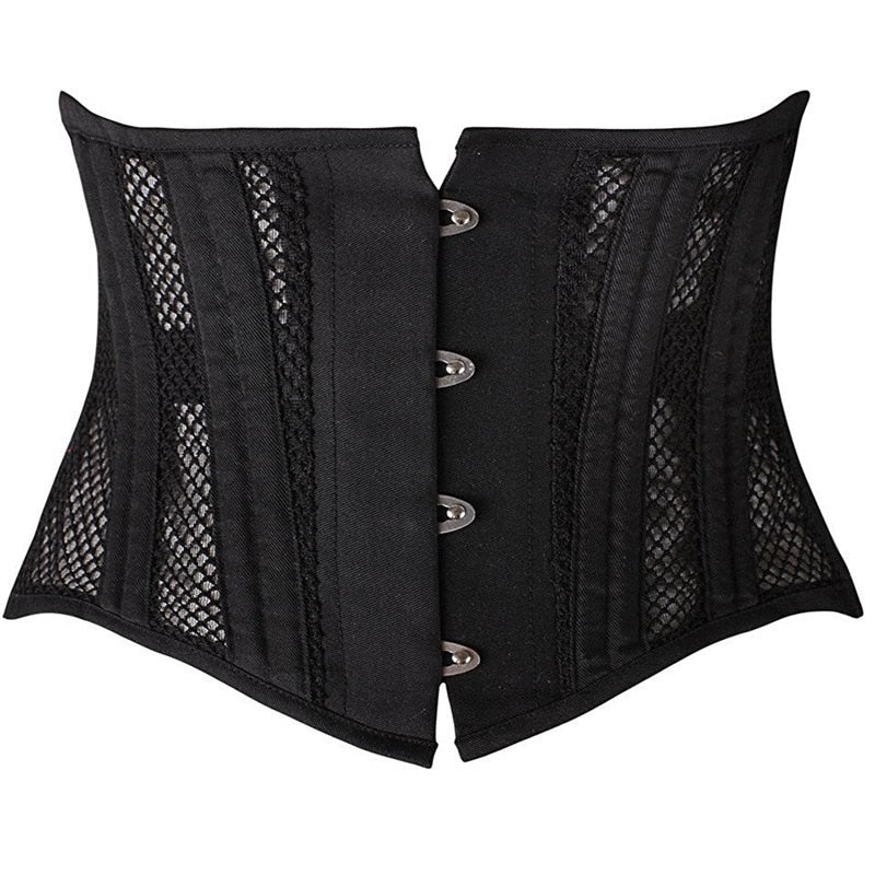 Underbust Corset Plus Size Women's Corsets Top Bustiers Waist Trainer Corselet Belly Sheath Breathable Mesh Slimming Belt