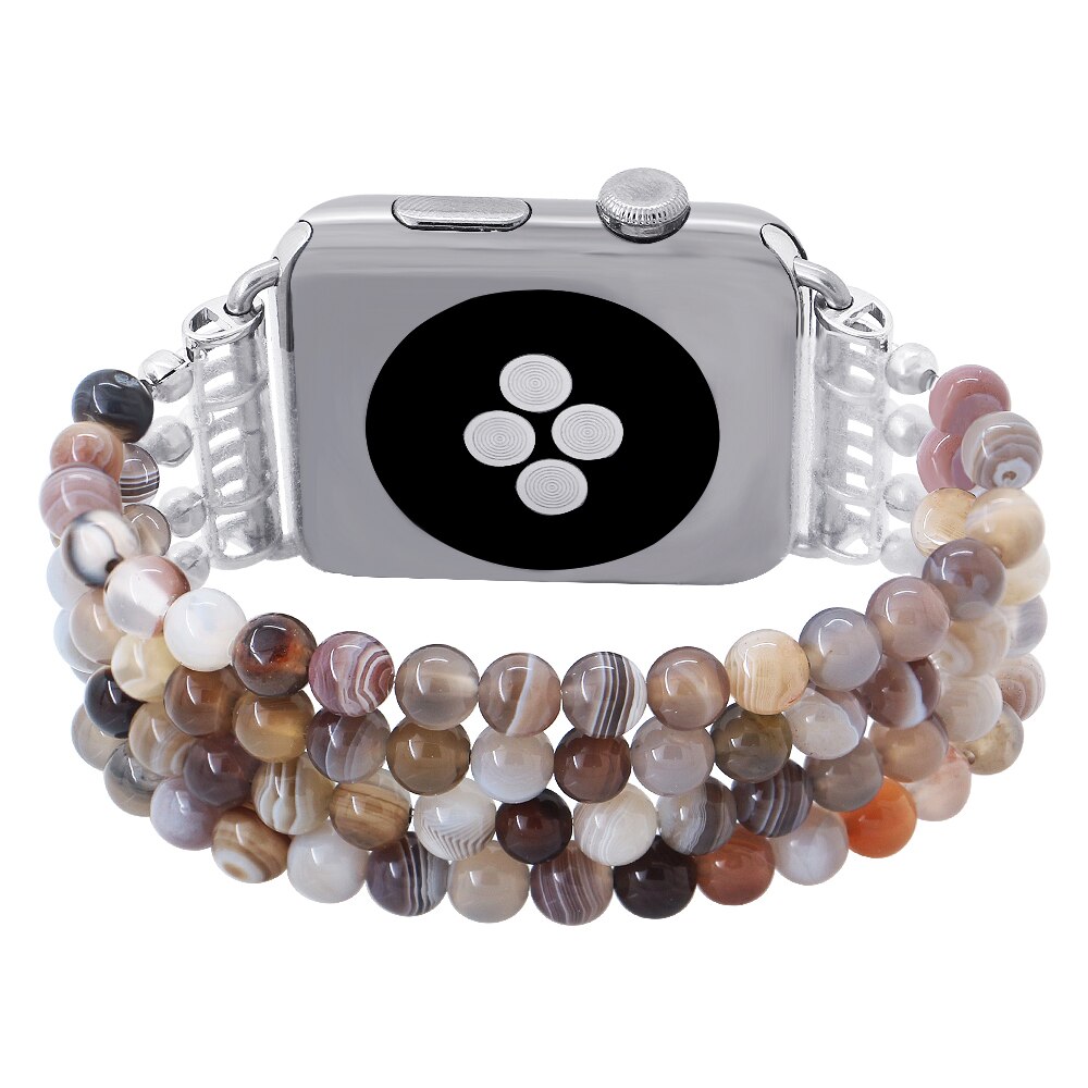 Fashion Jewelry Watch Strap for Iwatch 5 4 3 Bracelet Bead String Wristband Replacement Apple Watchband Women Girl Wriststrap