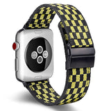 Fashion Checkerboard Style Nylon Strap For Apple Watch Band 9/8/7/6/5/4/3/2/1/SE For iWatch 38/40/41/42/44/45mm iWatch Strap Series Bracelet