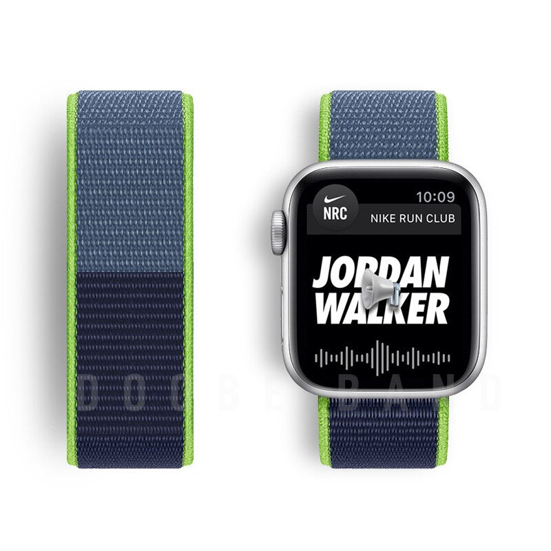 Nylon Loop Strap For Apple Watch band 44mm 40mm 42mm 38mm Smartwatch Watchband correa Sport belt Bracelet iWatch Series 4 5 SE 6