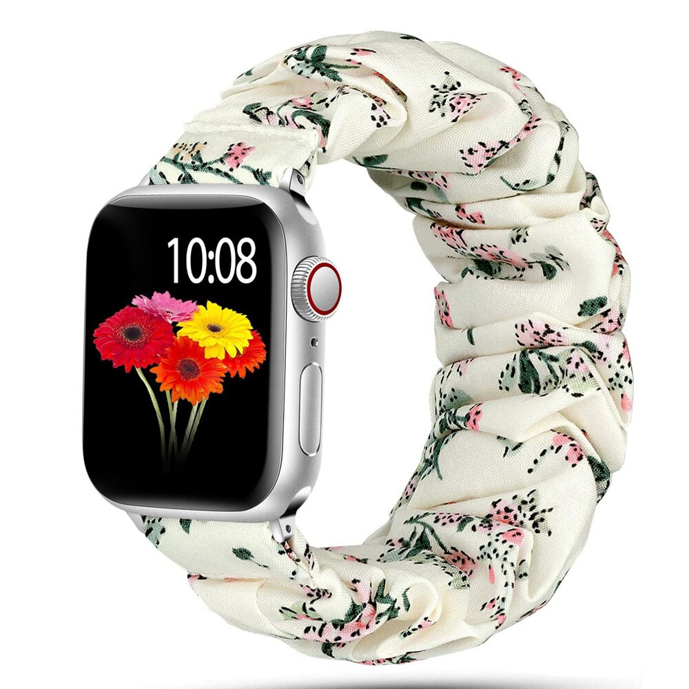 Scrunchie Strap for Apple watch band 44mm 40mm iWatch 42/38mm Elastic Nylon Solo Loop smart bracelet applewatch serie 5 43 SE 6