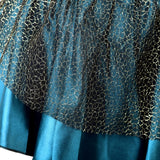 Women Multilayer Sexy Peacock Mesh Lace Pleated Tulle Mini Tutu Skirt Adult Fashion Party Dance Skirts Black/Blue Plus Size