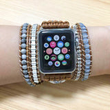 Bohemia strap for Apple Watch 5 band 38mm 40mm 42mm 44mm Series 2/34/5/6/SE Handmade Vintage Natural beads Bracelet for iwatch 6