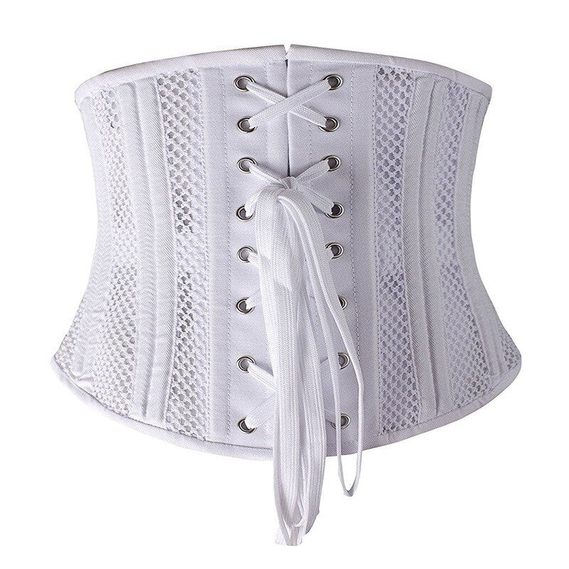 Underbust Corset Plus Size Women's Corsets Top Bustiers Waist Trainer Corselet Belly Sheath Breathable Mesh Slimming Belt