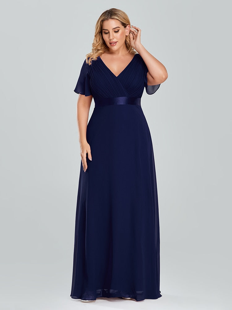 Plus Size Floor Length Formal Evening Gowns for Weddings