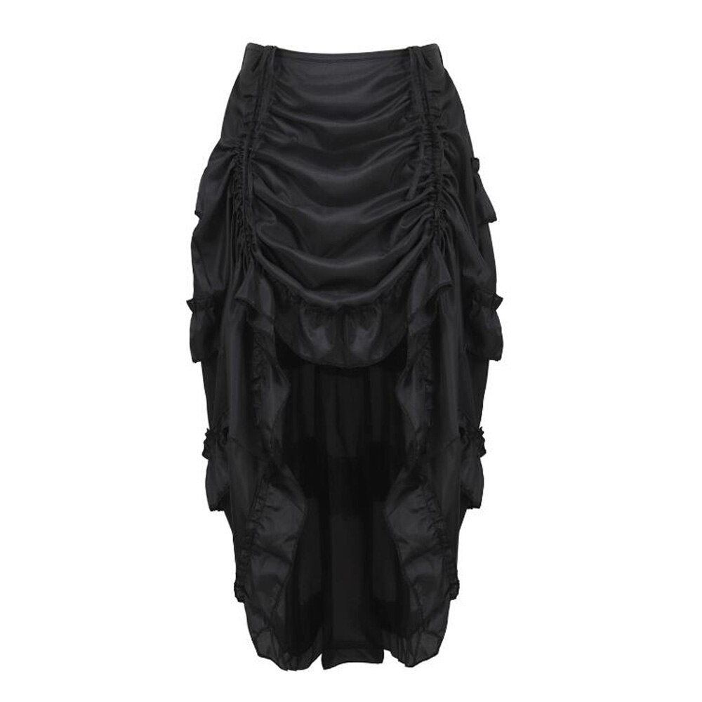 Medieval Woman Vintage Gothic Pirate Halloween Costume Renaissance Steampunk High Waist Skirt