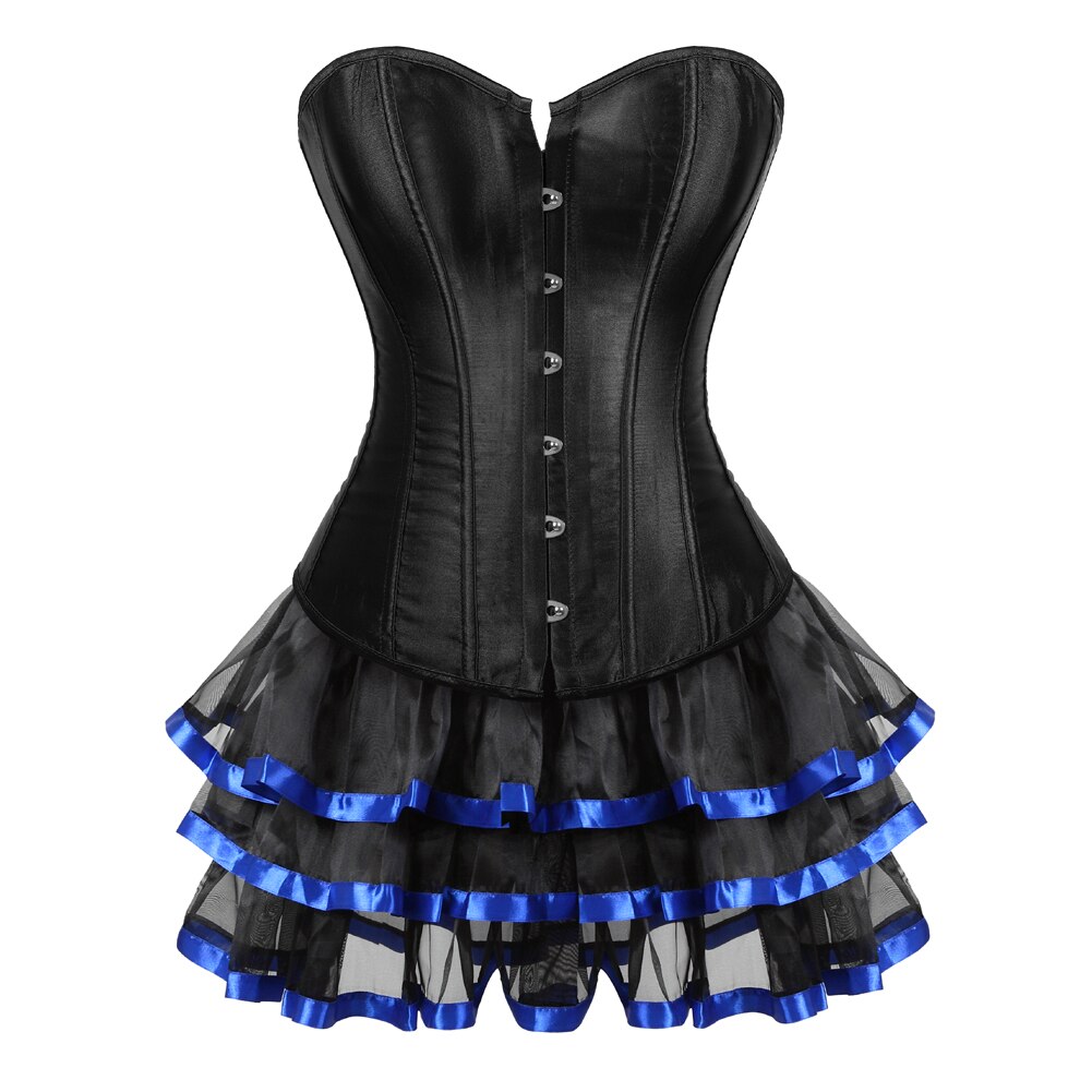 Gothic Vintage Corset Dress Women Sexy Satin Overbust Corset Bustier T jetechband Gothic Vintage Corset Dress Women Sexy Satin Overbust Corset Bustier T jetechband