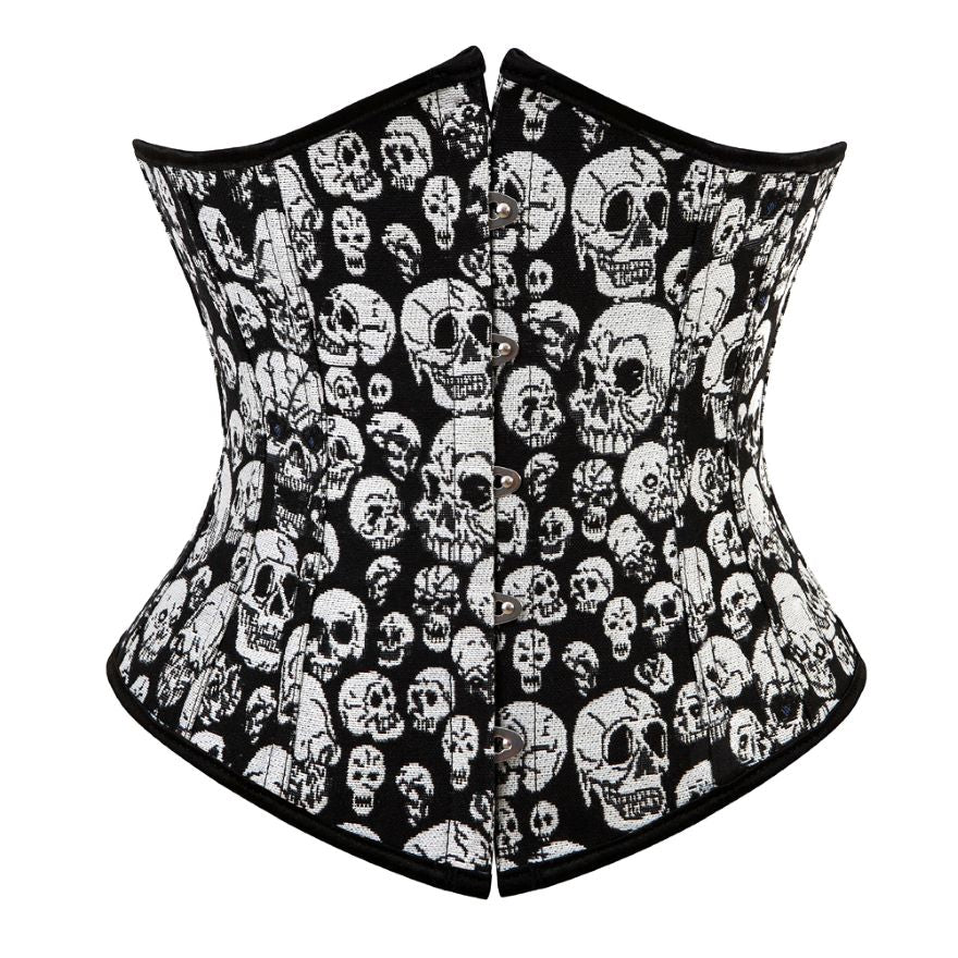Women Gothic Skull Print Overbust And Underbust Corset Waist Trainer Body Shaper Slim Corset Sexy Bustier Lingerie Top Plus Size