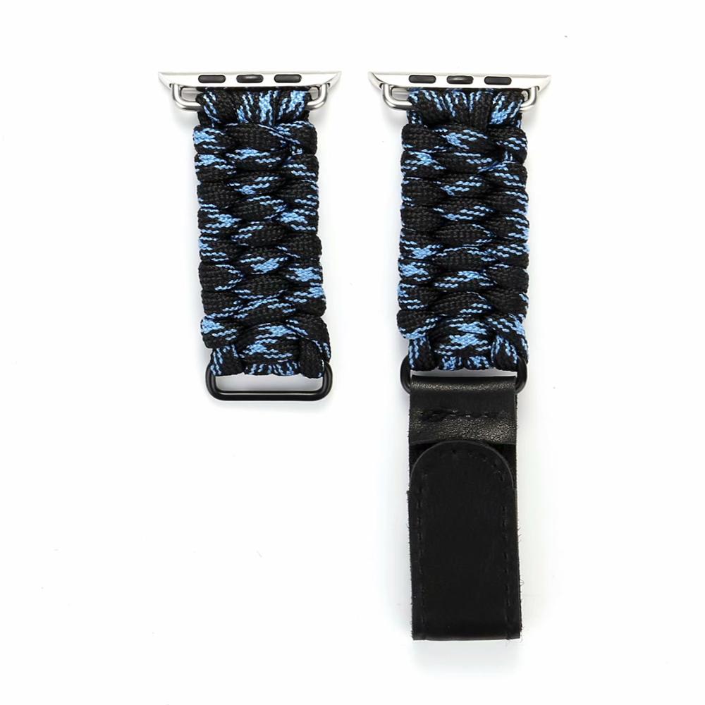 Strap for Apple Watch Band series 1/2/3 42mm 38mm WristBand Bracelet for iwatch 4/5 40mm 44mm Outdoor Sports Woven Nylon Rope