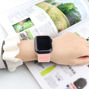 Scrunchie Strap for Apple watch band 44mm 40mm 38mm 42mm Adjustable Elastic Nylon solo Loop bracelet iWatch series 3 4 5 6 se